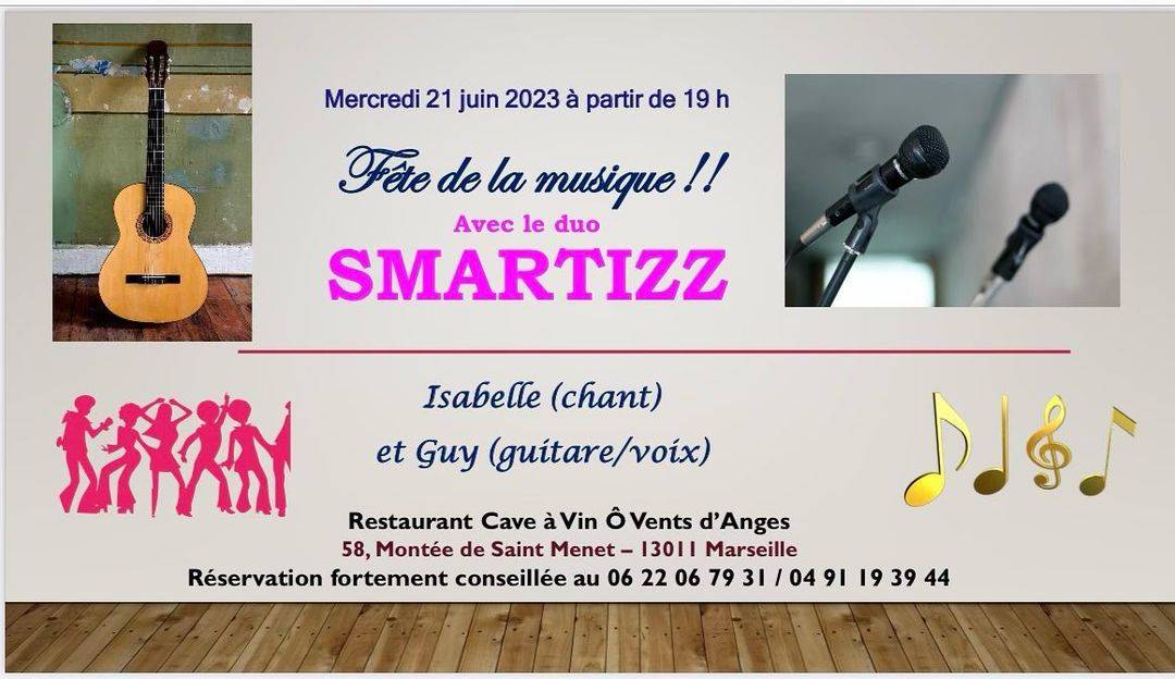 soirée Fête de la Musique avec le duo SMARTIZZ à Marseille 13011