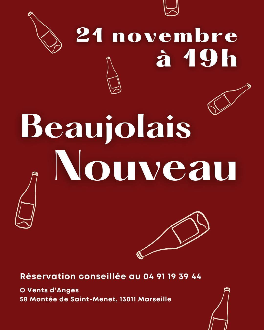 Soirée Beaujolais Nouveau - Jeudi 21 novembre à Marseille La Valentine